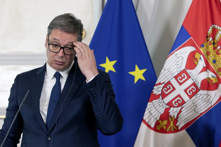 Tổng thống Serbia Aleksandar Vucic - Ảnh: AFP