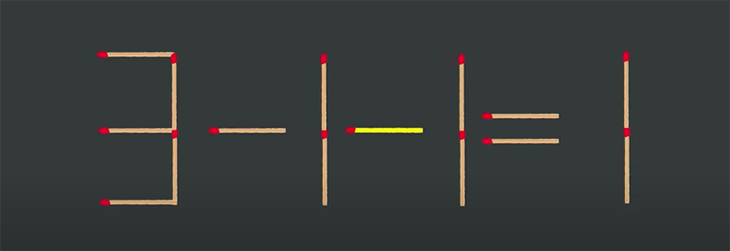 Thử tài IQ: Di chuyển một que diêm để 5-8=1+4 thành phép tính đúng - Ảnh 1.