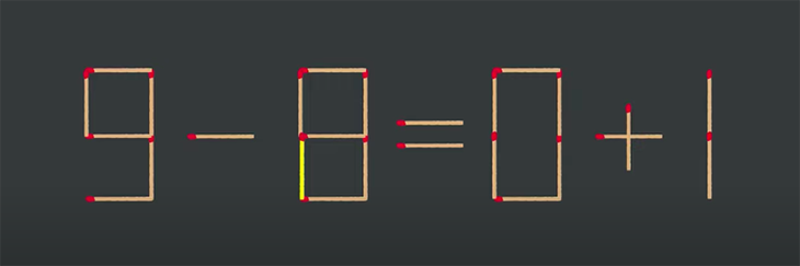 Thử tài IQ: Di chuyển một que diêm để 9-9=8+1 thành phép tính đúng - Ảnh 1.