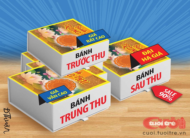 Bánh trung thu tuy 1 mà 3, vì sao? - Tranh: Đức Thuận 