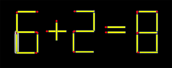 Thử tài IQ: Di chuyển một que diêm để 1+1=8 thành phép tính đúng - Ảnh 1.