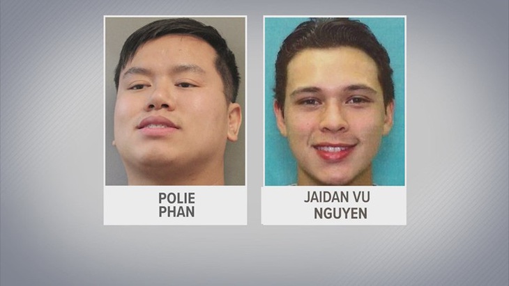 Polie Phan và Jaiden Nguyen (Jaidan Vu Nguyen) - Ảnh: KHOU (đài truyền hình ở Texas)