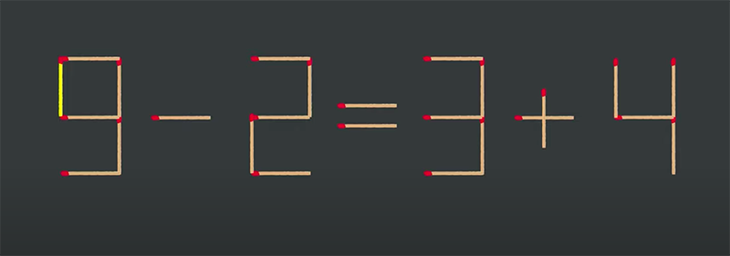 Thử tài IQ: Di chuyển một que diêm để 3+2=3+4 thành phép tính đúng - Ảnh 1.