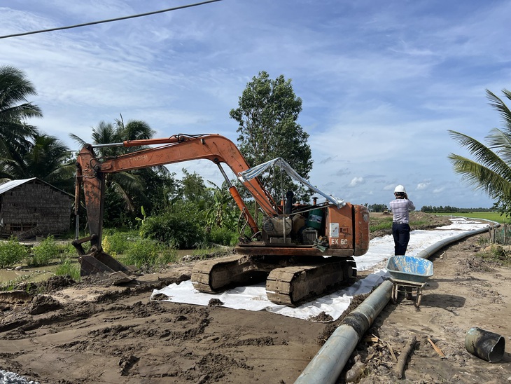 Dự án cao tốc Cần Thơ - Cà Mau &quot;đứng hình&quot; vì thiếu cát - Ảnh: M.L.