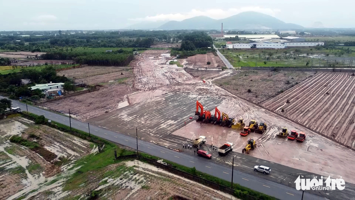 Mặt bằng cao tốc Biên Hòa - Vũng Tàu đoạn giáp ranh 2 tỉnh Bà Rịa - Vũng Tàu và Đồng Nai - Ảnh: Đ.H.