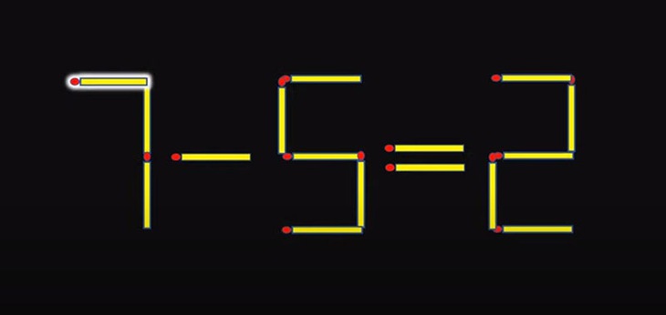 Thử tài IQ: Di chuyển một que diêm để 4+3=6-7 thành phép tính đúng - Ảnh 1.