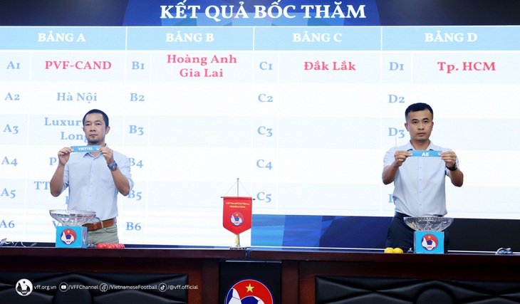 Lễ bốc thăm vòng loại U21 quốc gia 2023 vào chiều 25-8 - Ảnh: VFF