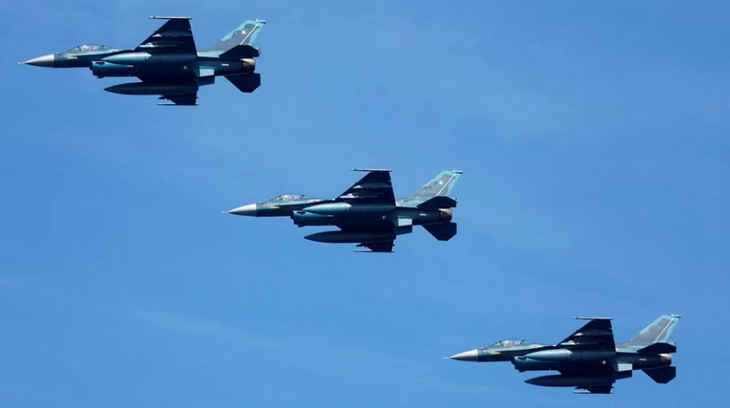 Tiêm kích Mitsubishi F-2 thuộc Lực lượng phòng vệ trên không Nhật Bản - Ảnh: REUTERS