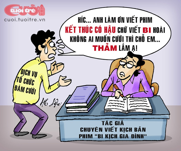 Phim truyền hình làm trung tâm tiệc cưới bị ế? - Tranh: Hữu Lộc 