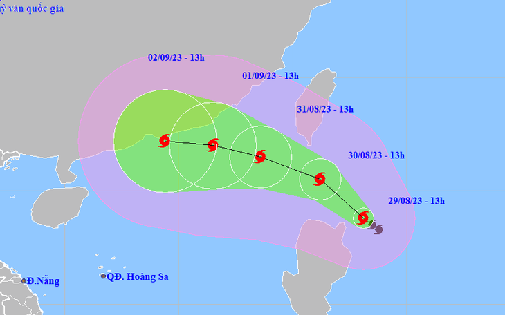 Bão Saola tương tác với bão Haikui vừa hình thành, khó lường hiệu ứng bão đôi