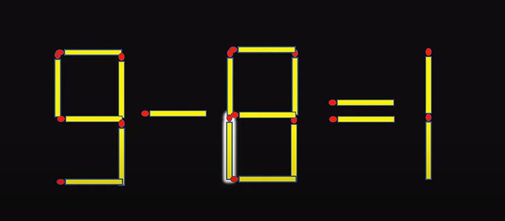 Thử tài IQ: Di chuyển một que diêm để 9-1=7x2 thành phép tính đúng - Ảnh 1.