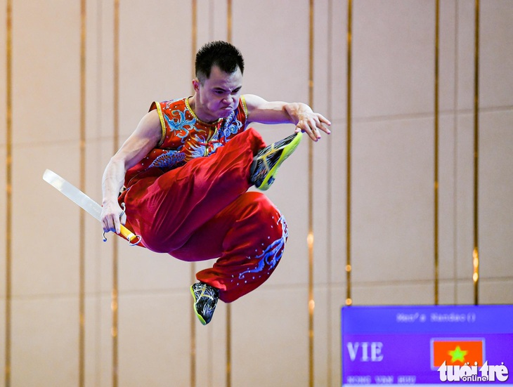 Nông Văn Hữu - tài năng mới nổi của tuyển wushu Việt Nam - Ảnh: NAM TRẦN