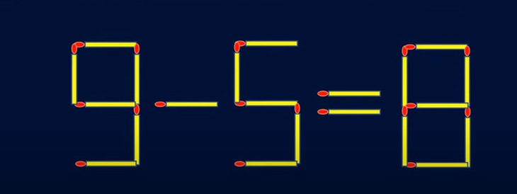 Thử tài IQ: Di chuyển một que diêm để 3+4=4+1 thành phép tính đúng - Ảnh 4. Thử tài IQ: Di chuyển một que diêm để 3+4=4+1 thành phép tính đúng - Ảnh 4.
