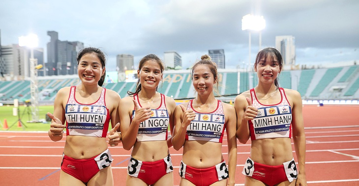 Tổ điền kinh tiếp sức 4x400m nữ - niềm hy vọng vàng ở Asiad 19 - Ảnh: ASIAN ATHLETICS CHAMPIONSHIP