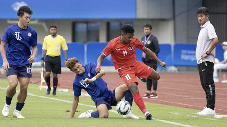 Olympic Indonesia đã bất ngờ thất bại 0-1 trước Đài Loan - Ảnh: CNN Indonesia