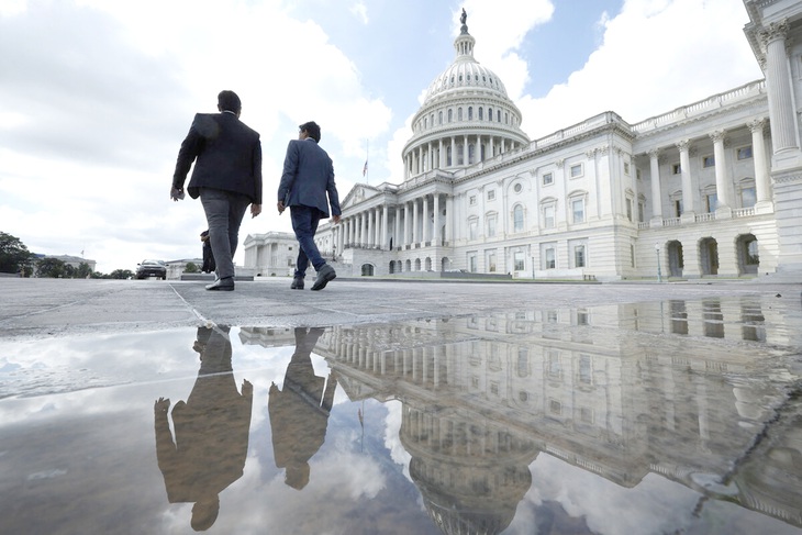 Tòa nhà Quốc hội Mỹ tại Washington D.C, Mỹ trong bức ảnh chụp hôm 11-9 - Ảnh: AFP