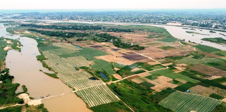 Đảo Ngọc, cù lao nằm giữa sông Trà Khúc từ 214 thửa đất gốc, trong 7 năm đã tách thành 1.227 thửa đất - Ảnh: TR.M.