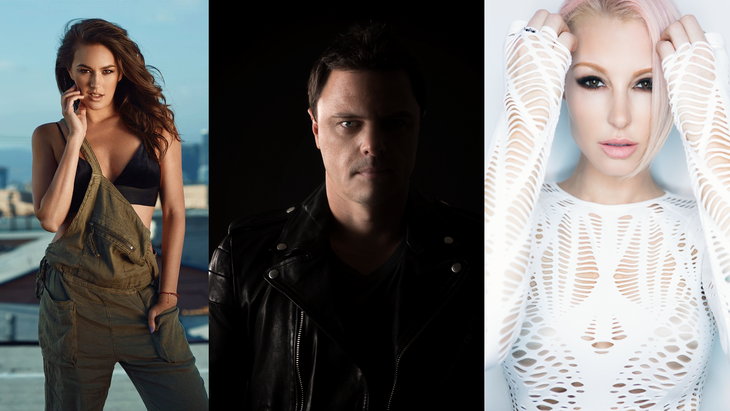 Markus Schulz (giữa), Adina Butar (trái) và Emma Hewitt (phải)