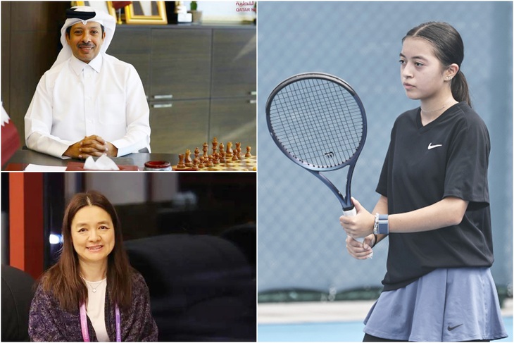 Nữ tay vợt tuyển tennis Qatar Hind Almudahka có bố mẹ đều từng là đại kiện tướng cờ vua hàng đầu của hai quốc gia - Ảnh: Qatar Tribune, Hangzhou2022, China Daily Nữ tay vợt tuyển tennis Qatar Hind Almudahka có bố mẹ đều từng là đại kiện tướng cờ vua hàng đầu của hai quốc gia - Ảnh: Qatar Tribune, Hangzhou2022, China Daily