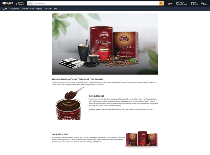 Gourmet Blend và Premium Blend luôn thuộc top mua nhiều nhất trên sàn thương mại điện tử toàn cầu Amazon