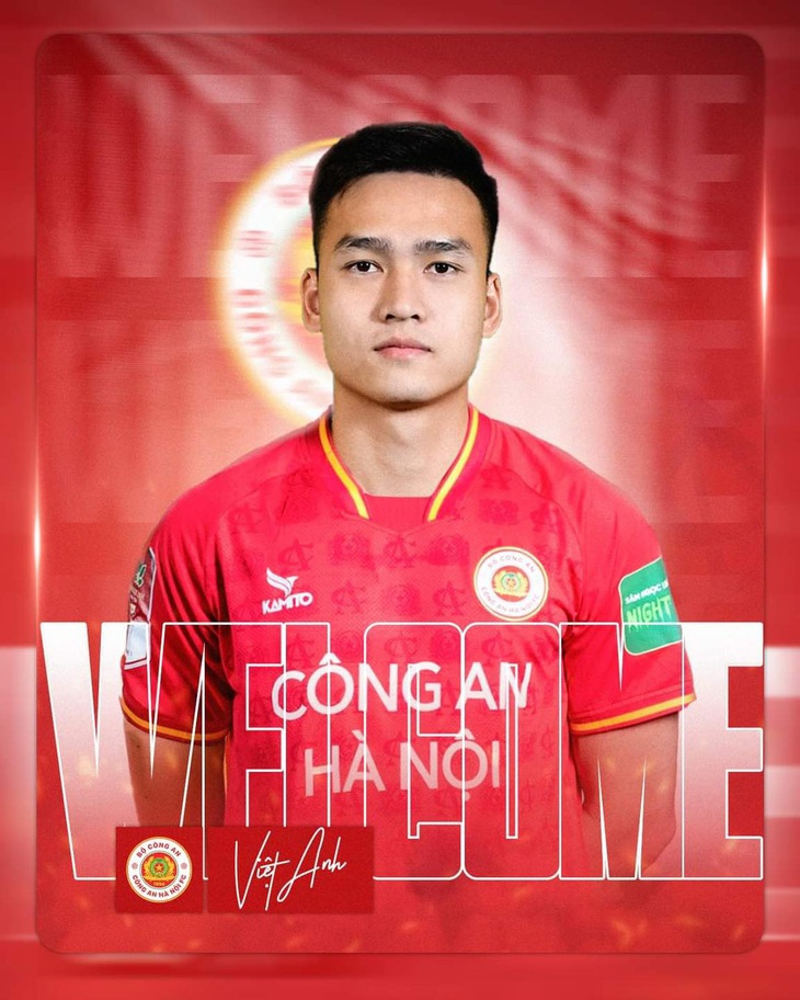 CLB Công An Hà Nội giới thiệu tân binh trung vệ Việt Anh - Ảnh: CAHN FC