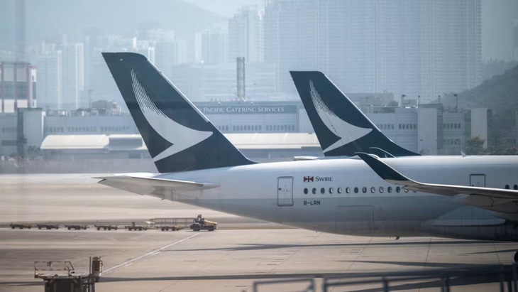 Máy bay của Hãng hàng không Cathay Pacific (Hong Kong) - Ảnh: TODAY ONLINE