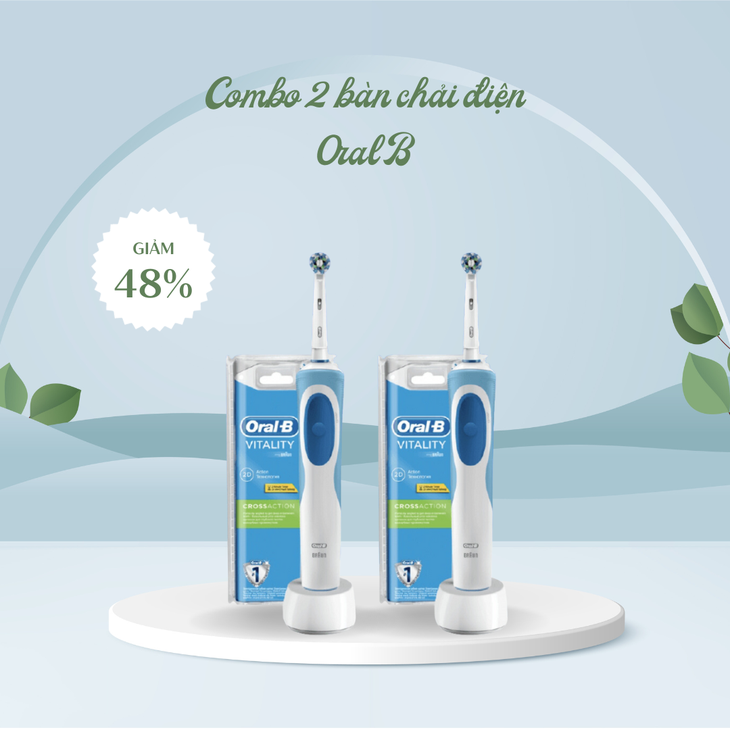 Bàn chải điện Oral-B với công nghệ làm sạch tiên tiến giúp răng trắng sáng, giúp nướu khỏe mạnh để bạn có thể thoải mái cười xinh đón Tết