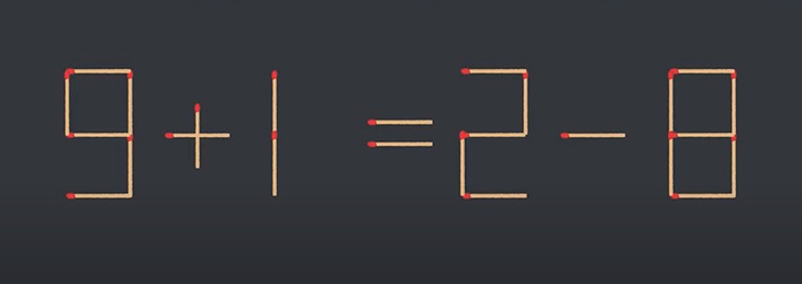 Thử tài IQ: Di chuyển một que diêm để 4+9=-5 thành phép tính đúng- Ảnh 5.