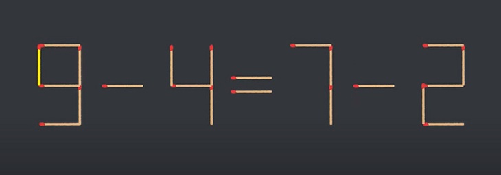 Thử tài IQ: Di chuyển một que diêm để 3-4=7+2 thành phép tính đúng- Ảnh 2.