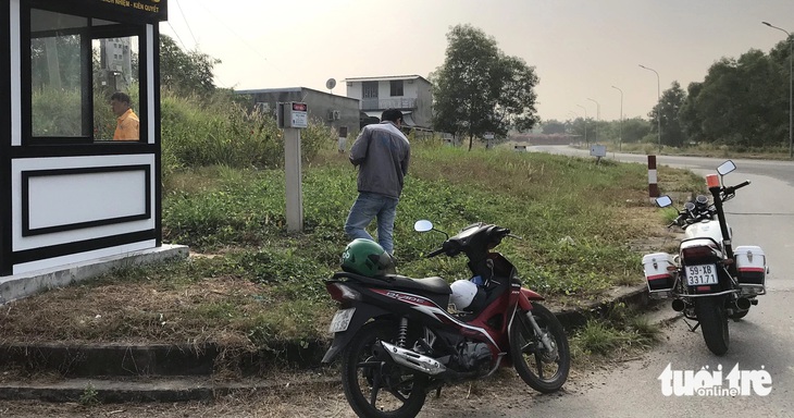 Bốt bảo vệ trong Khu công nghiệp Mỹ Xuân A2 xây trên hành lang an toàn của đường ống dẫn khí - Ảnh: Cơ quan chức năng cung cấp