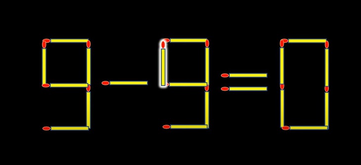 Thử tài IQ: Di chuyển một que diêm để 8-3=0 thành phép tính đúng- Ảnh 2.