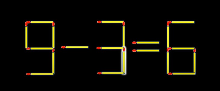 Thử tài IQ: Di chuyển một que diêm để 8-3=0 thành phép tính đúng- Ảnh 4.