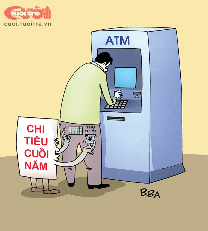 Tết đến... túi rồi bà con ơi! - Tranh: B.Ba 