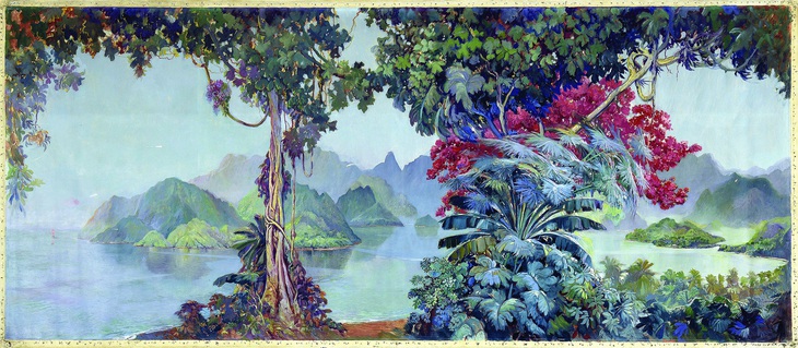 Tác phẩm La Baie d'Along (Vịnh Hạ Long, 1934) của Jean Louis Paguenaud. Nguồn: BTC Triển lãm Mộng Viễn Đông