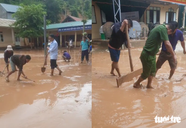 Học trò lội bùn tìm sách vở sau trận lũ ống trong đêm - Ảnh 5.