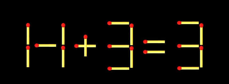 Thử tài IQ: Di chuyển một que diêm để 17+3=3 thành phép tính đúng - Ảnh 1.