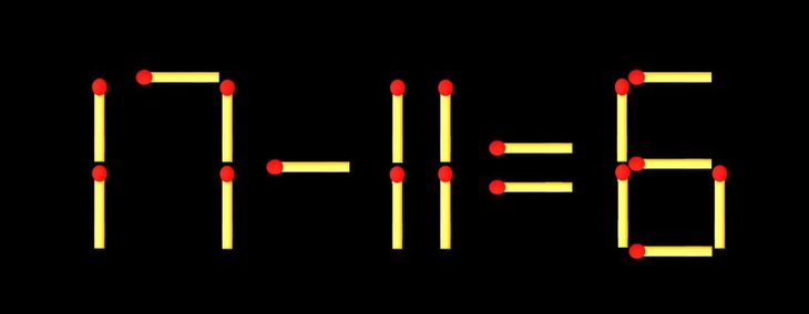 Thử tài IQ: Di chuyển một que diêm để 8-4=2 thành phép tính đúng - Ảnh 1.