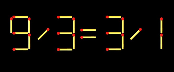 Thử tài IQ: Di chuyển một que diêm để 5/3=3/7 thành phép tính đúng - Ảnh 1.