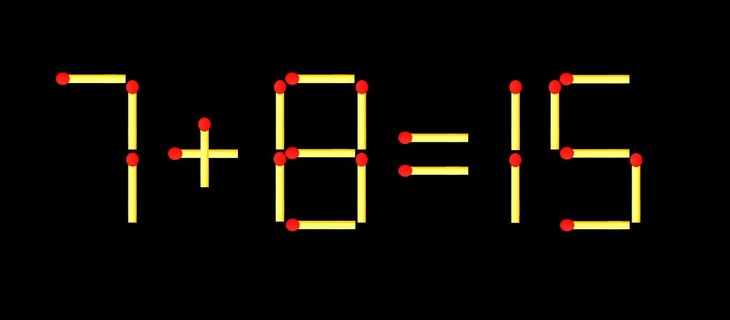 Thử tài IQ: Di chuyển một que diêm để 8+15=9 thành phép tính đúng - Ảnh 1.
