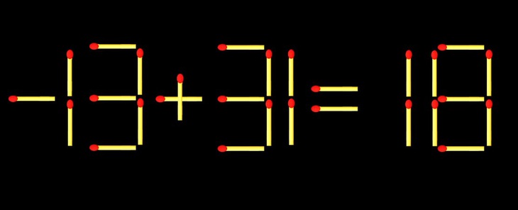 Thử tài IQ: Di chuyển một que diêm để 13+31=78 thành phép tính đúng - Ảnh 1.