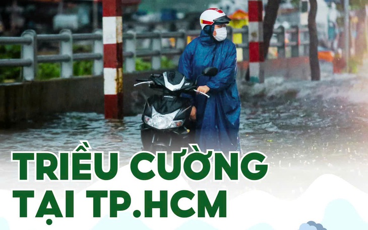 Ngày thứ 2 triều cường TP.HCM lại thêm mưa, người dân bì bõm - Ảnh 6.