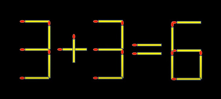 Thử tài IQ: Di chuyển một que diêm để 3+3=6 thành phép tính đúng - Ảnh 6.