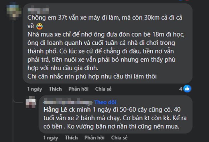 Mua ô tô để 'bằng bạn bằng bè', muốn bán lại đắn đo vì… thương chồng 30 tuổi vẫn phải đi xe máy - Ảnh 4.