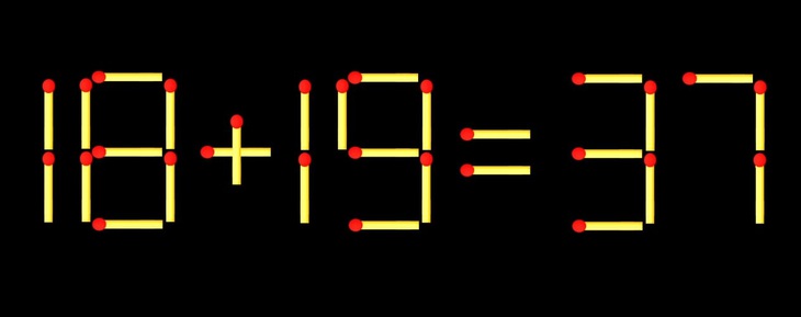 Thử tài IQ: Di chuyển một que diêm để 19+19=97 thành phép tính đúng - Ảnh 1.