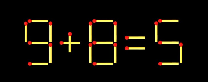 Thử tài IQ: Di chuyển một que diêm để 47+5=8 thành phép tính đúng - Ảnh 2.