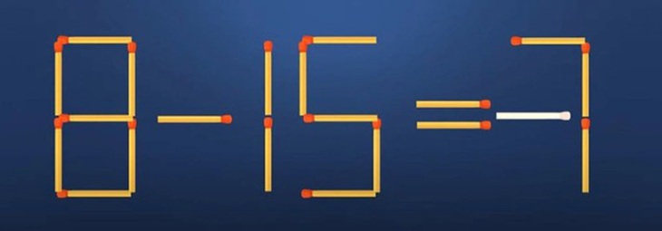 Thử tài IQ: Di chuyển một que diêm để 8-16=7 thành phép tính đúng - Ảnh 1.