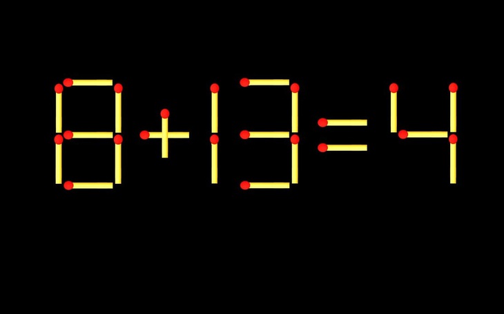 Thử tài IQ: Di chuyển hai que diêm để 8+13=9 thành phép tính đúng - Ảnh 9.