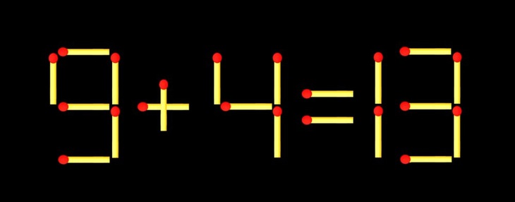 Thử tài IQ: Di chuyển hai que diêm để 7+14=13 thành phép tính đúng - Ảnh 1.