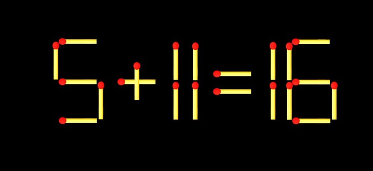 Thử tài IQ: Di chuyển hai que diêm để 8+13=9 thành phép tính đúng - Ảnh 1.