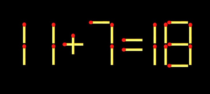 Thử tài IQ: Di chuyển hai que diêm để 8+13=9 thành phép tính đúng - Ảnh 1.